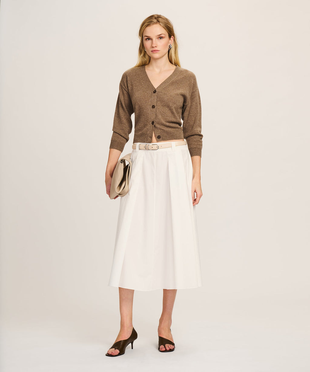 Signature Cashmere Three-Quarter Sleeve Cardigan