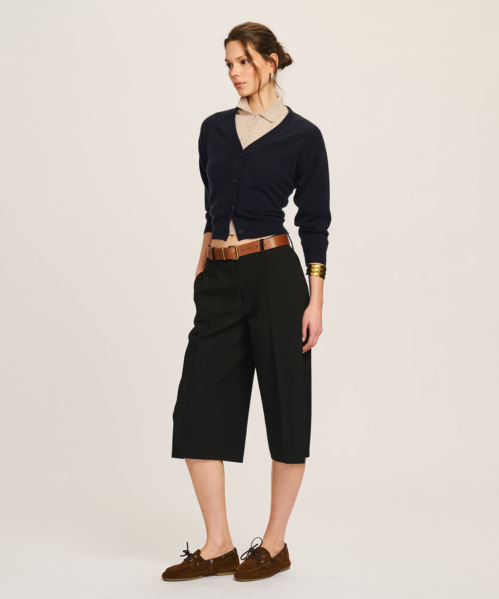Signature Cashmere Three-Quarter Sleeve Cardigan
