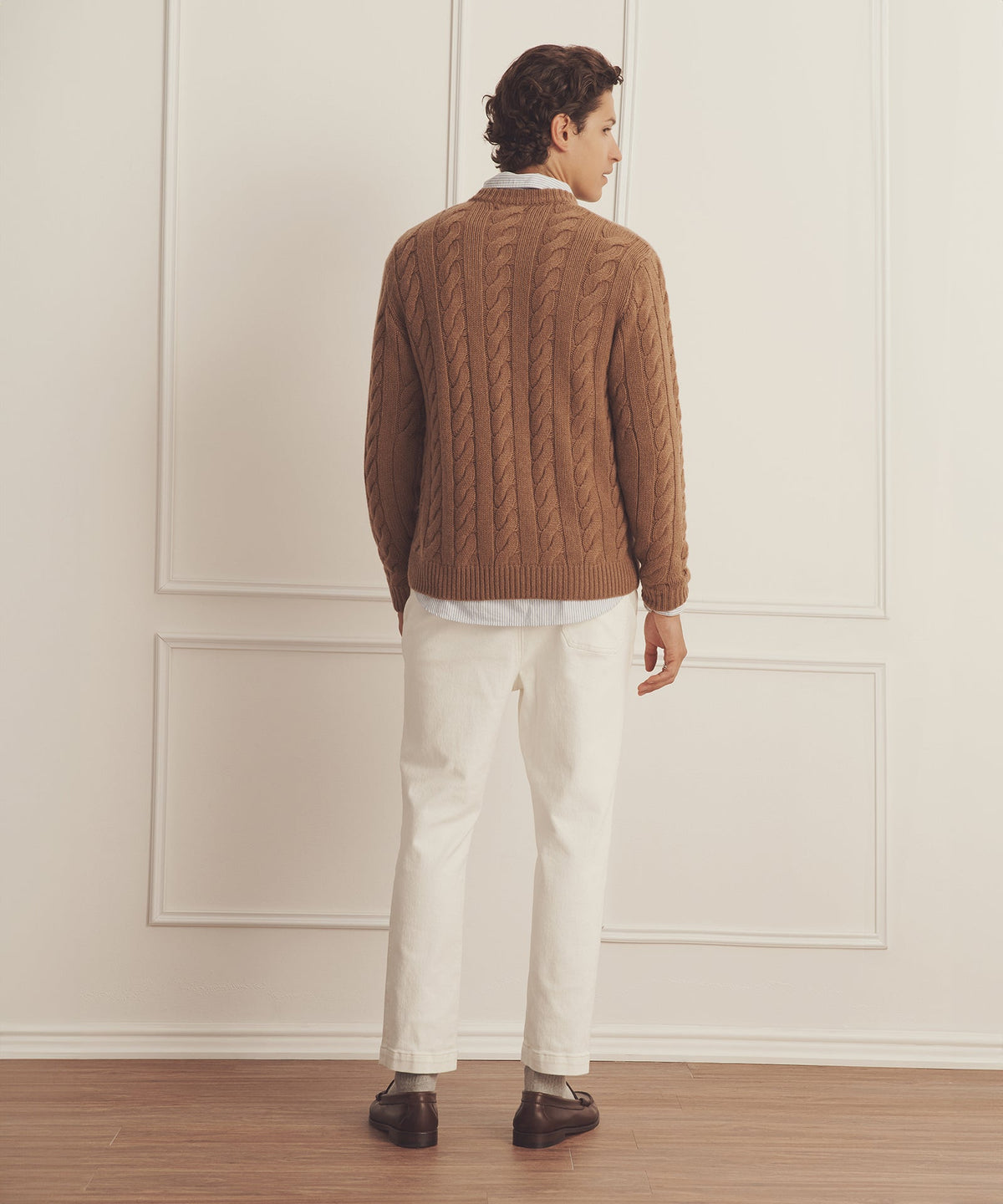 Super Luxe Cashmere Cable Crewneck