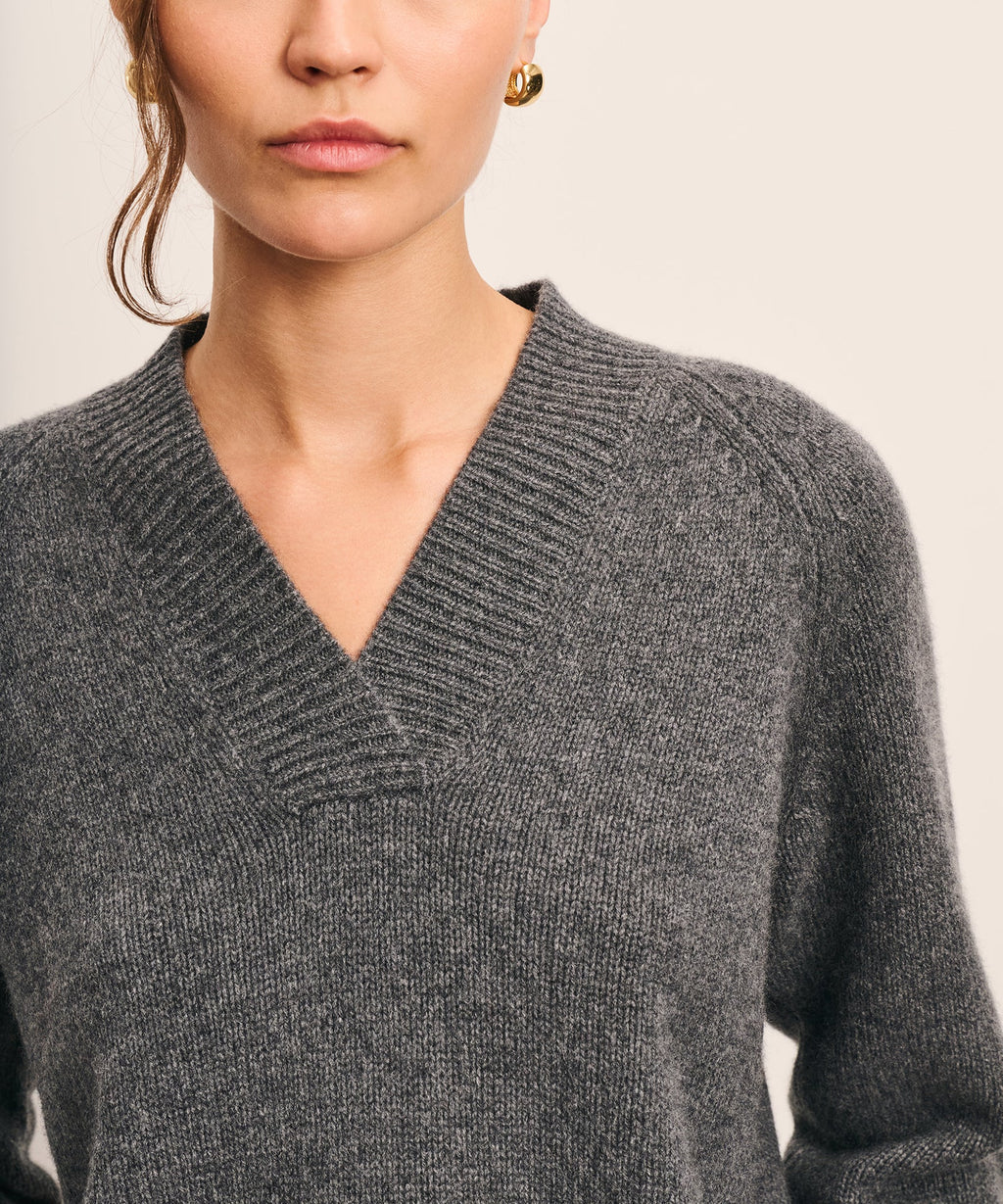 Super Luxe Cashmere Crossover V-Neck Sweater