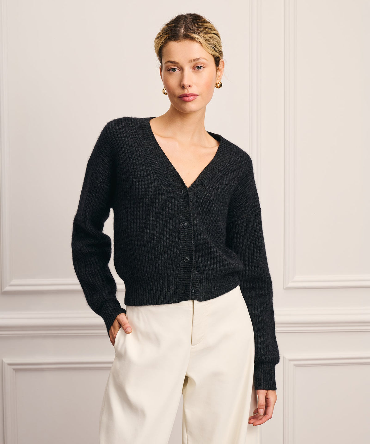 Super Luxe Cashmino Fisherman Cardigan