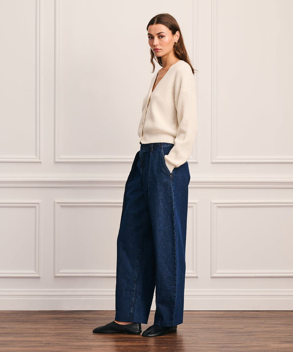 Super Luxe Cashmino Fisherman Cardigan