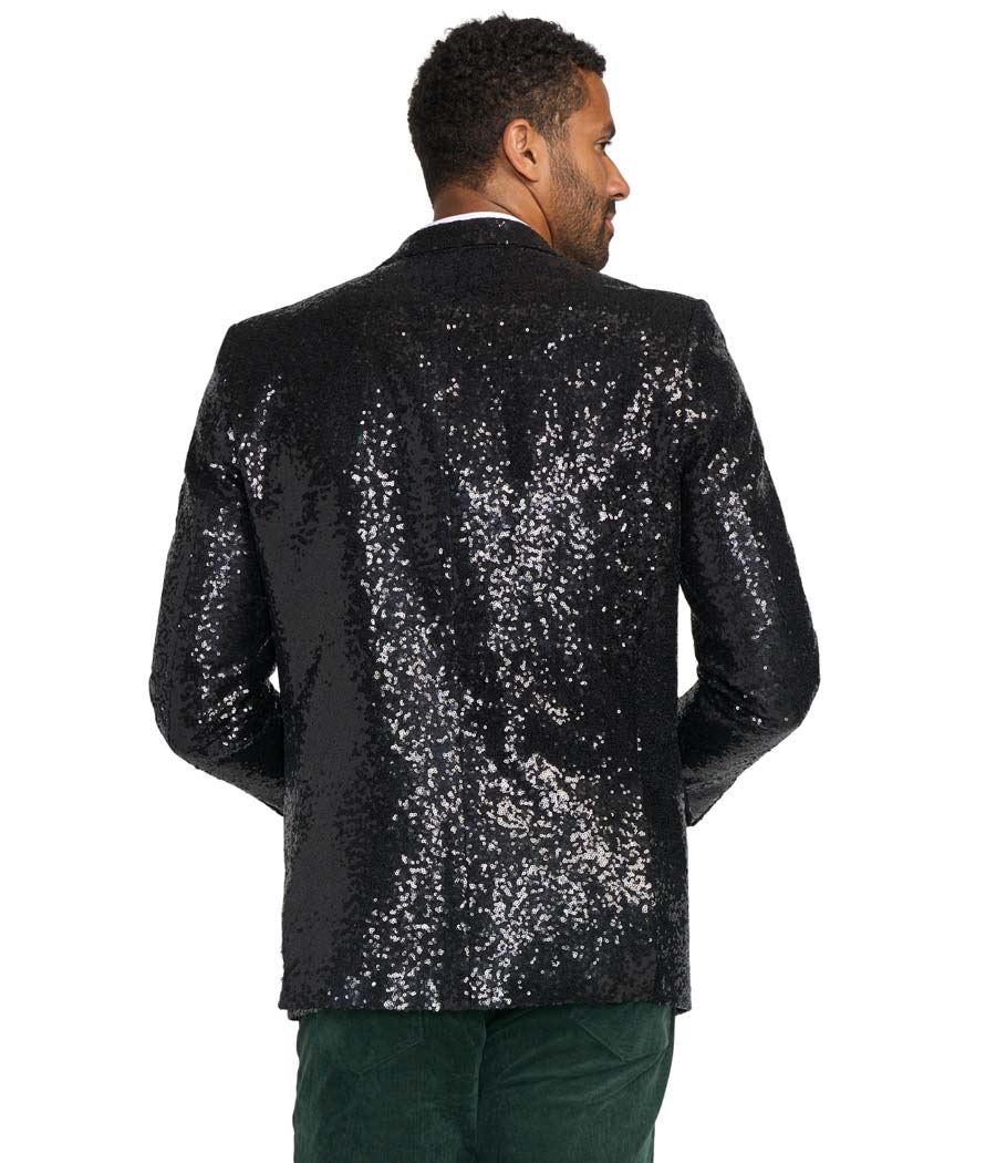 Men's Black Sequin Blazer