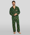 Men's Christmas Story Leg Lamp Lapel Pajama Set
