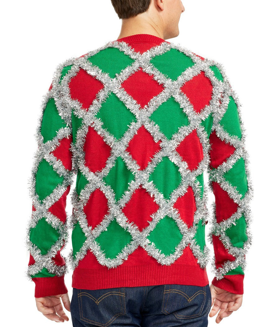 Men's Tacky Tinsel Ugly Christmas Sweater