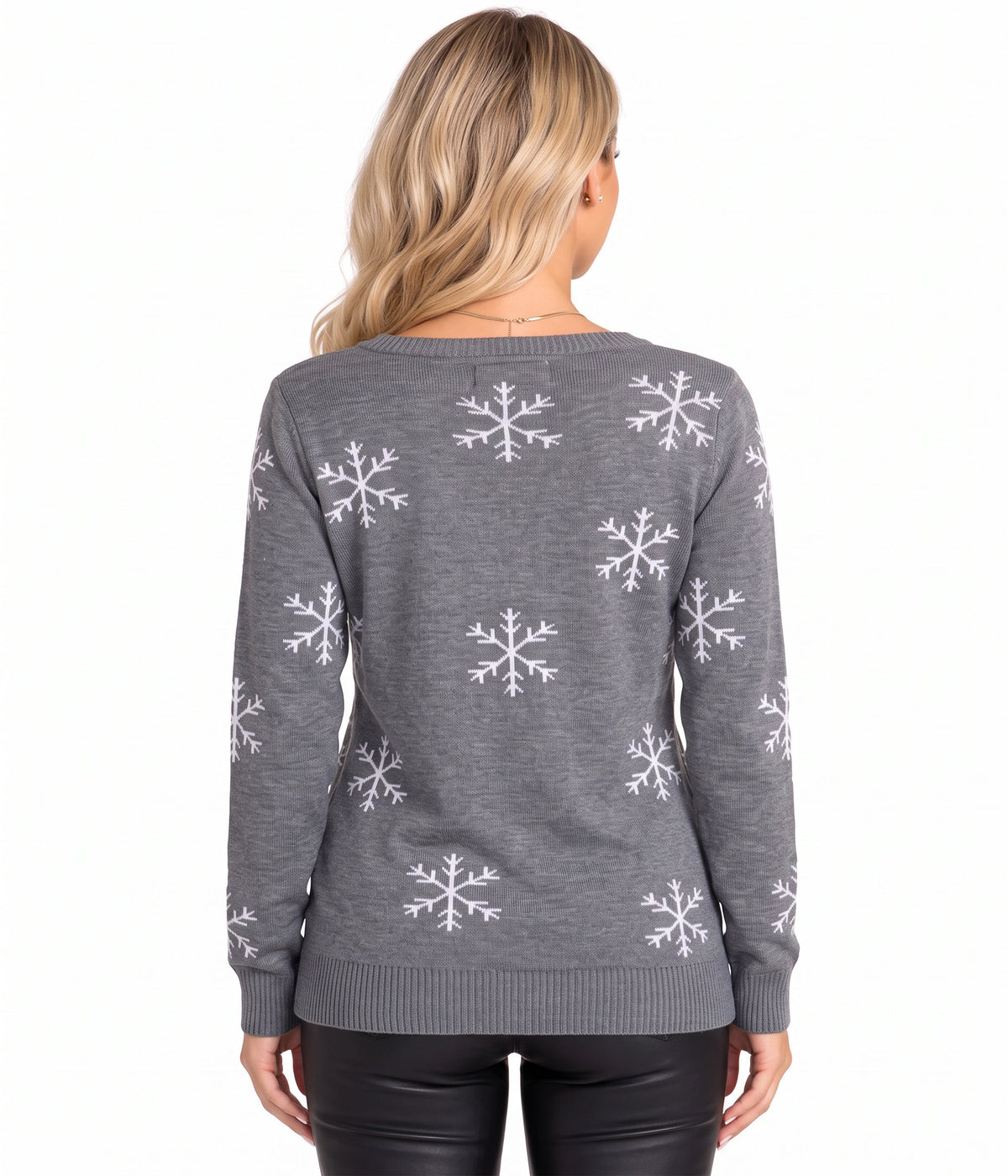 Women's Sequined Snow Day Ugly Christmas Sweater