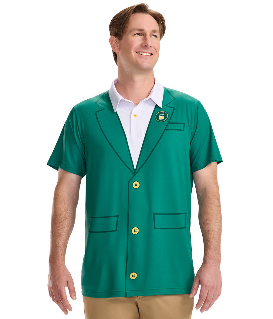 Men's Green Blazer Golf Polo