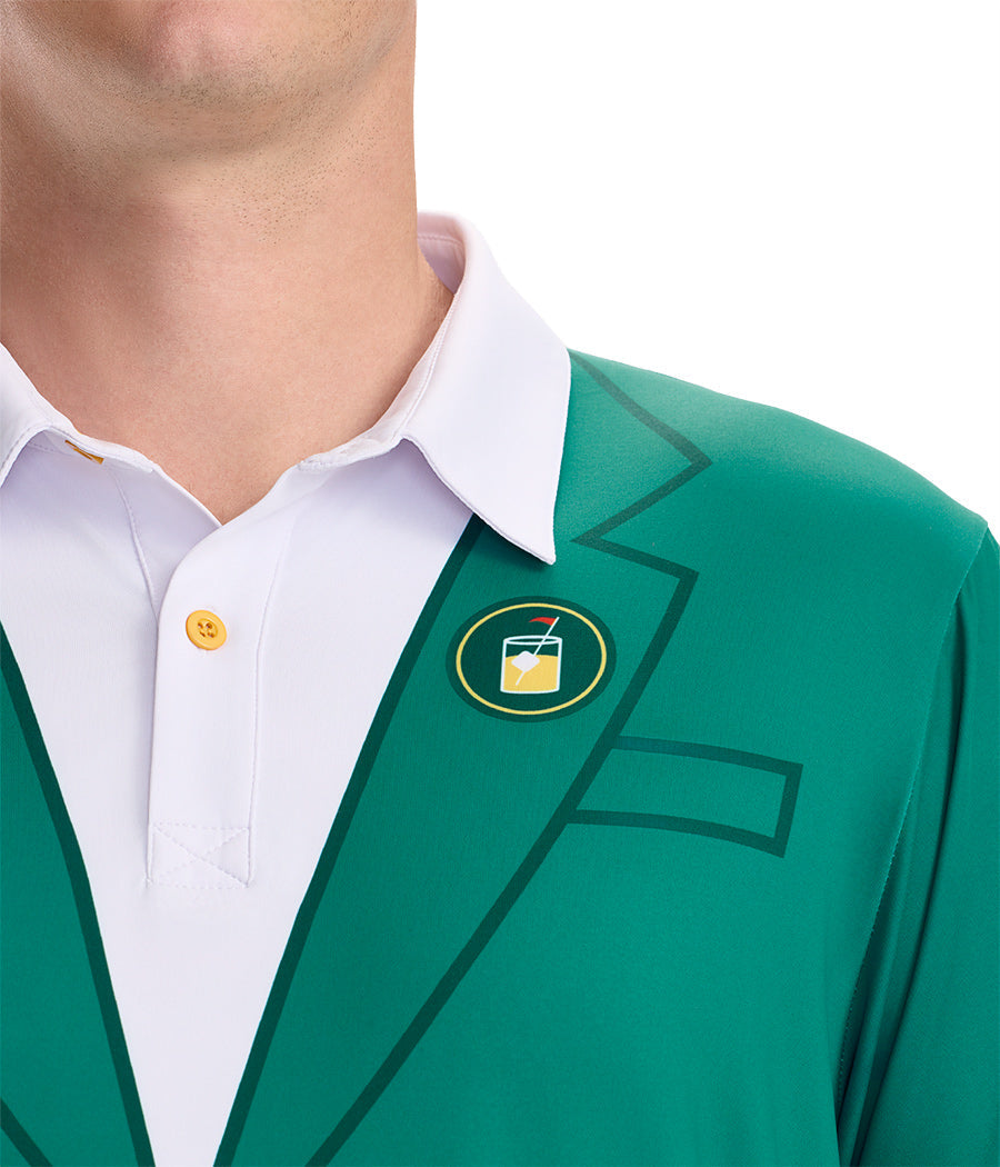 Men's Green Blazer Golf Polo
