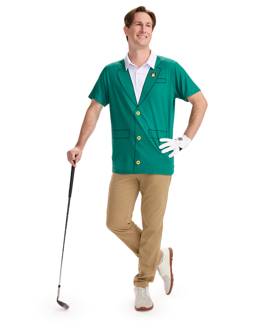Men's Green Blazer Golf Polo