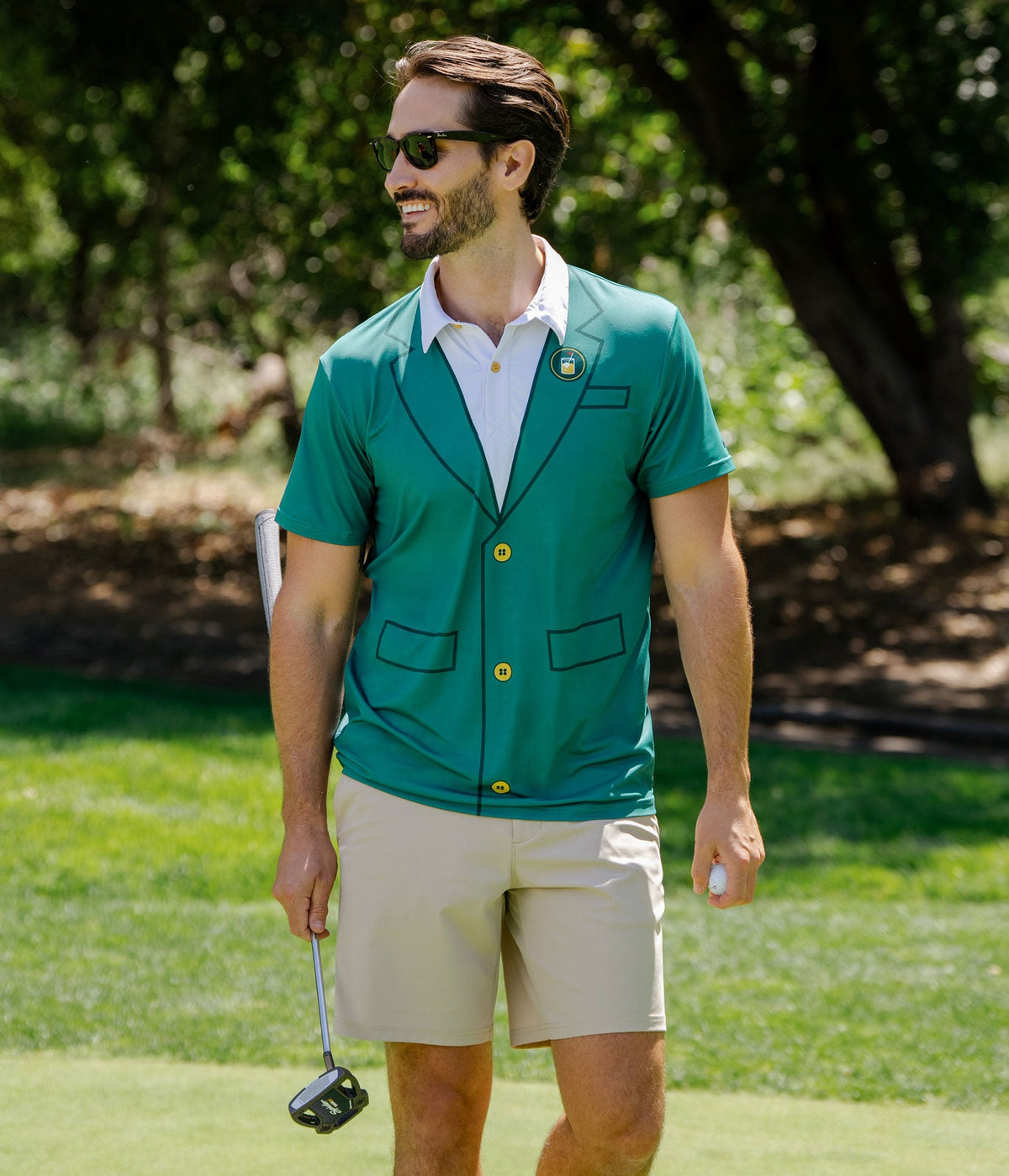 Men's Green Blazer Golf Polo