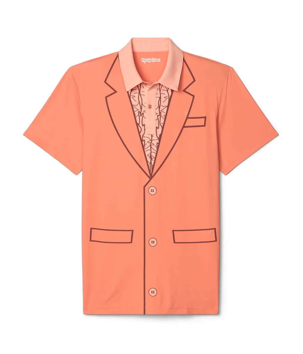 Men's Dumb Orange Tuxedo Golf Polo