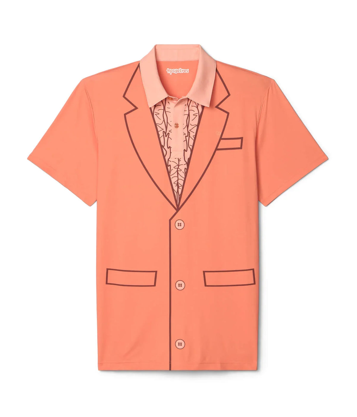 Men's Dumb Orange Tuxedo Pickleball Shirt