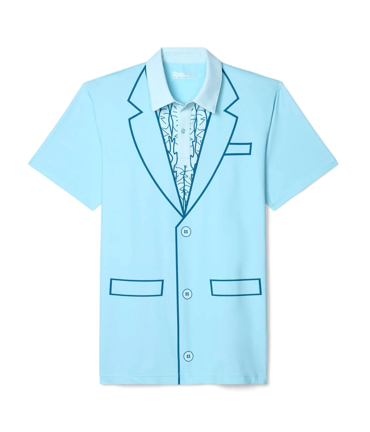 Men's Dumb Blue Tuxedo Pickleball Shirt