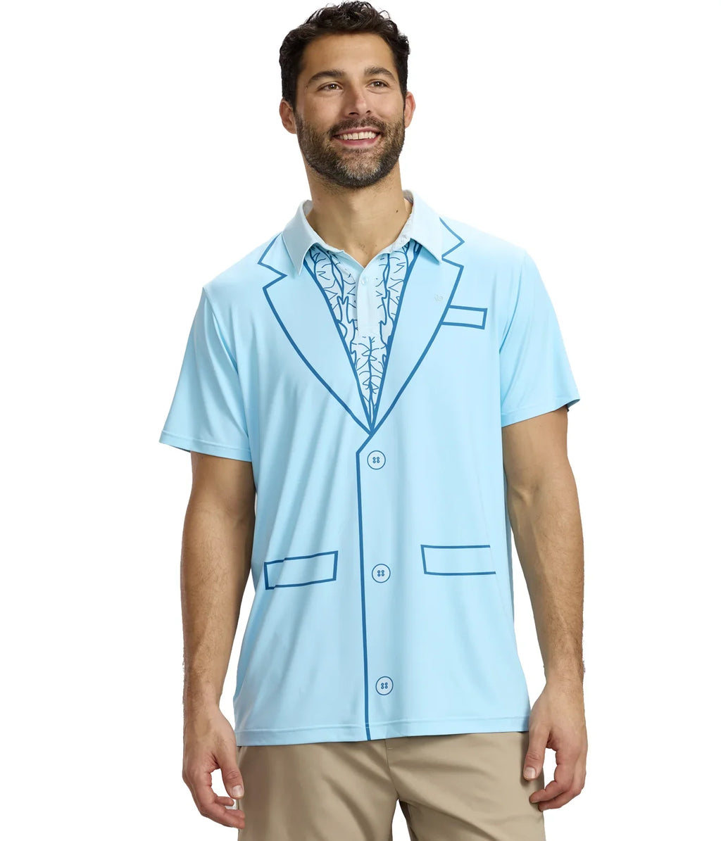 Men's Dumb Blue Tuxedo Pickleball Shirt