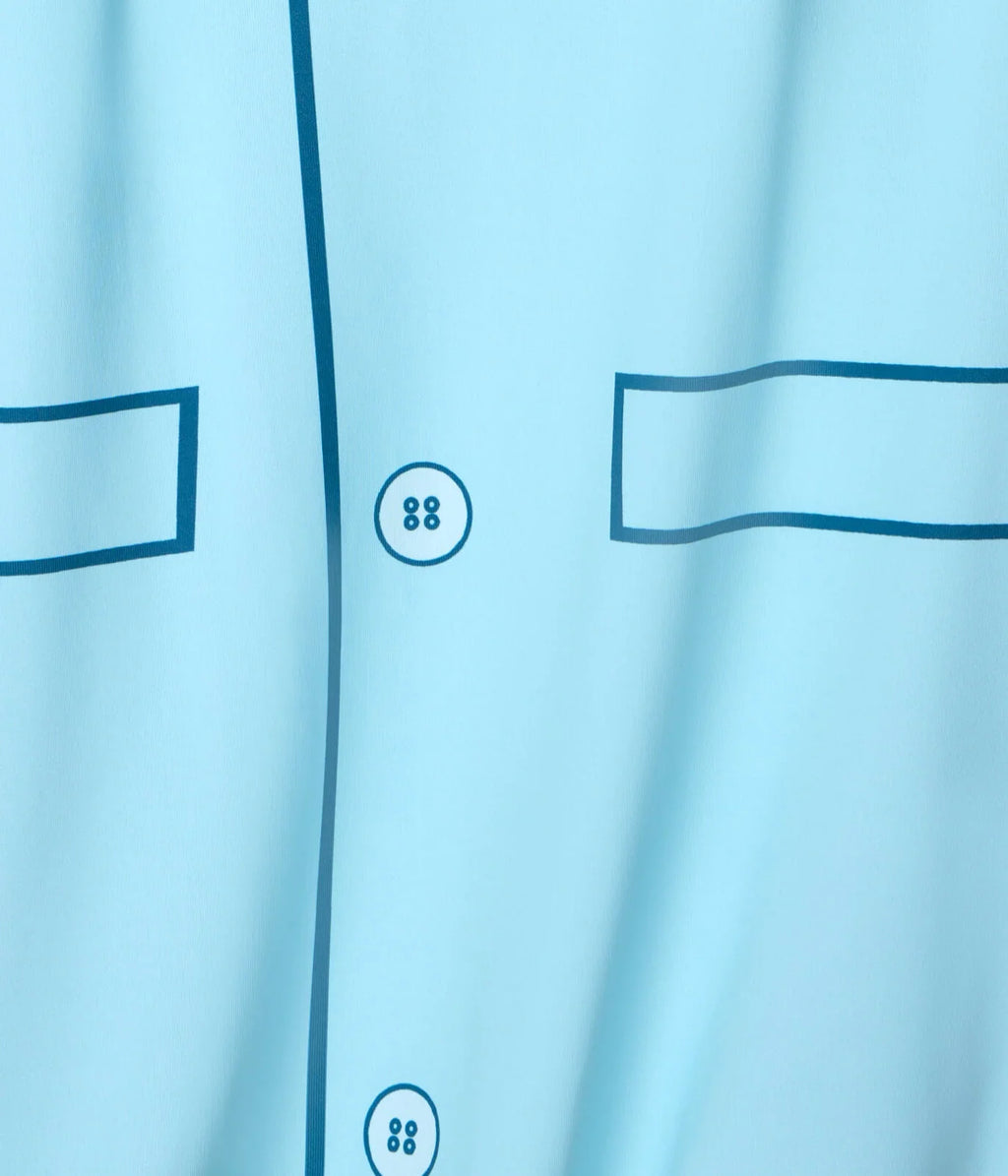 Men's Dumb Blue Tuxedo Pickleball Shirt