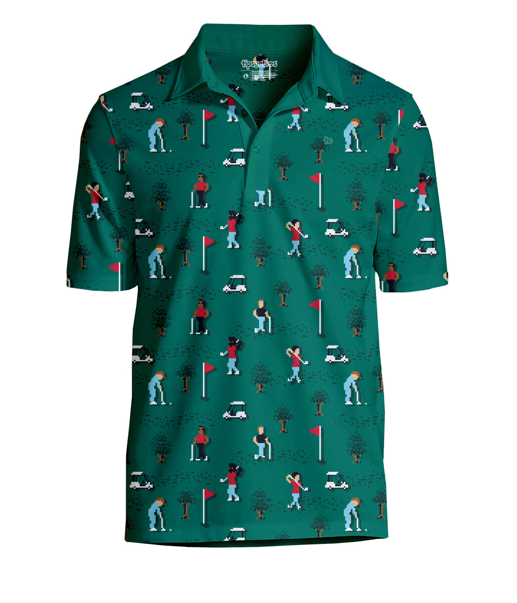 Men's Pixel Par Golf Polo