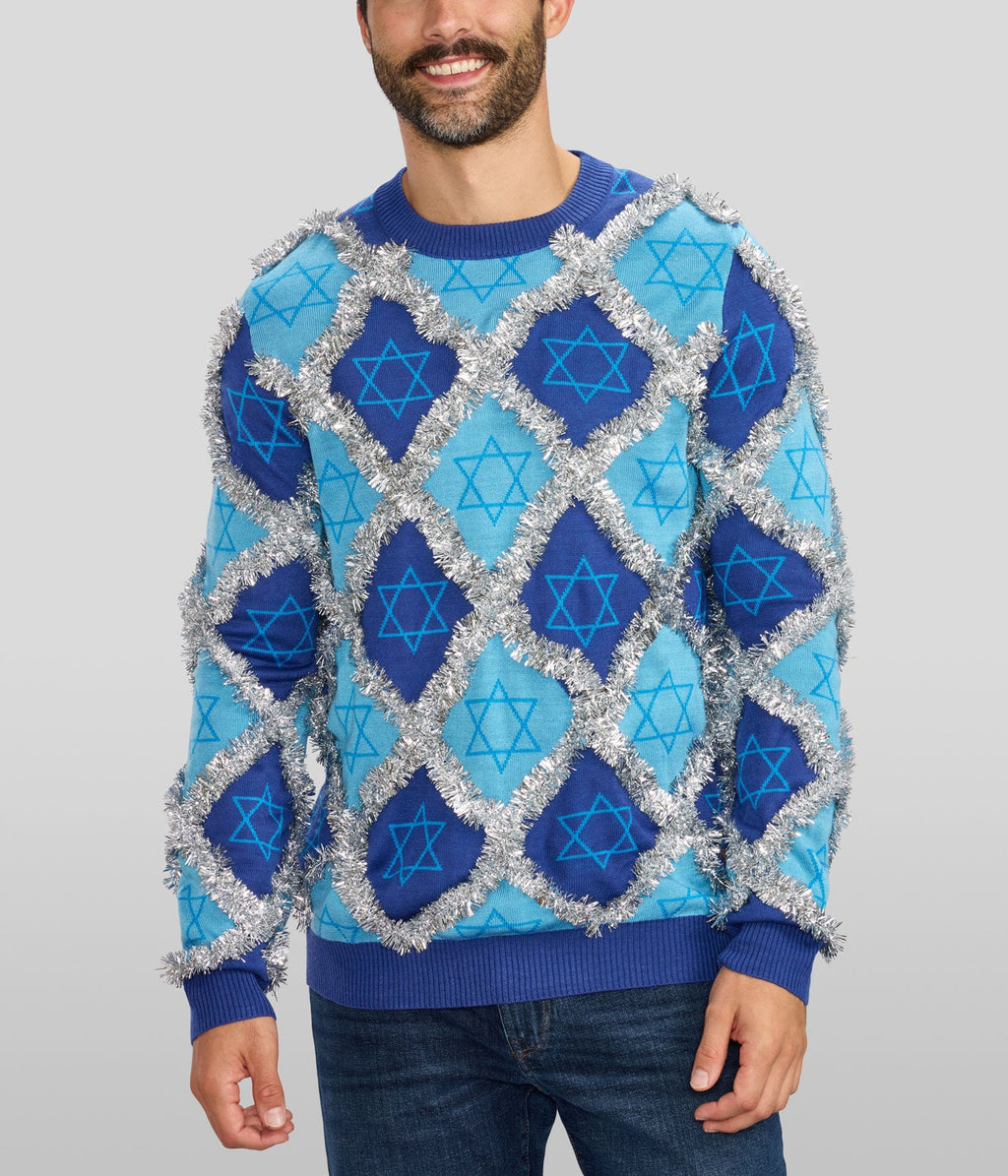 Men's Hanukkah Tinsel Sweater