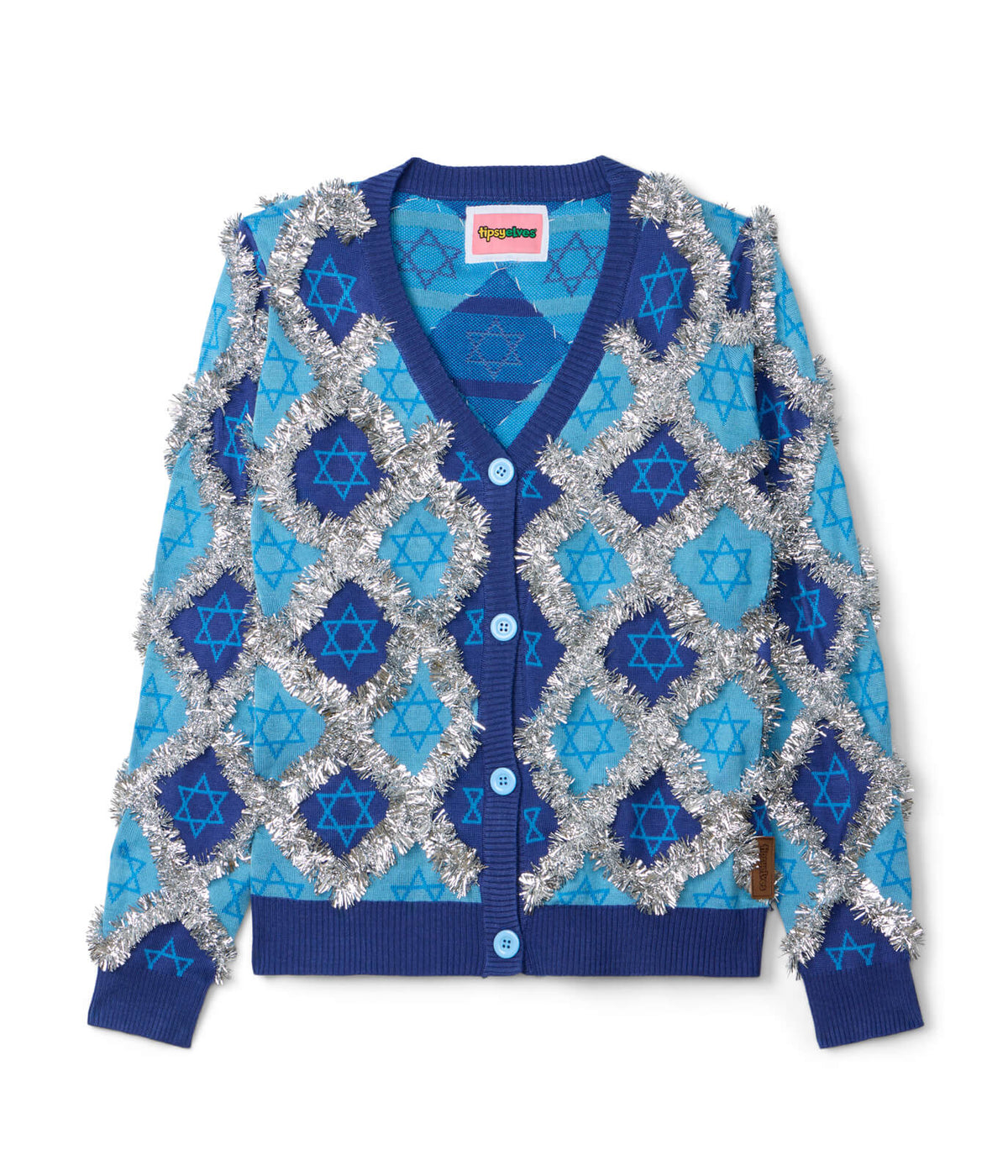 Women's Hanukkah Tinsel Cardigan Sweater