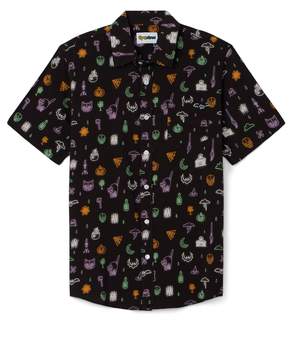 Men's Black Magic Button Down Shirt