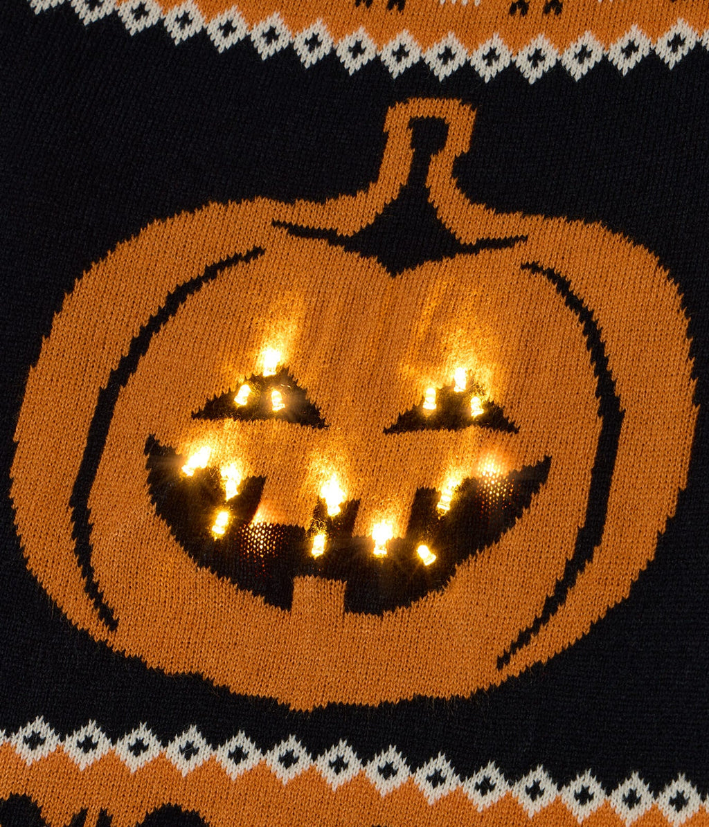 Women's Pumpkin Light Up Halloween Sweater