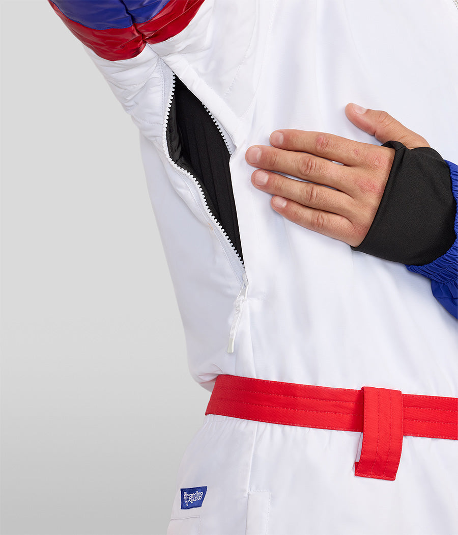 Men's Space Racer Snow Suit and Helmet Cover