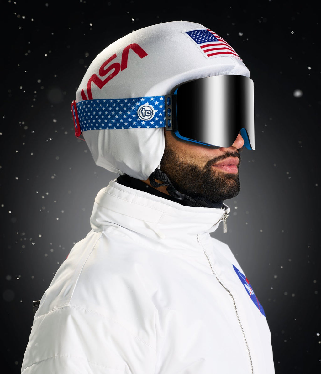 Men's Space Racer Ski Suit and Helmet Cover