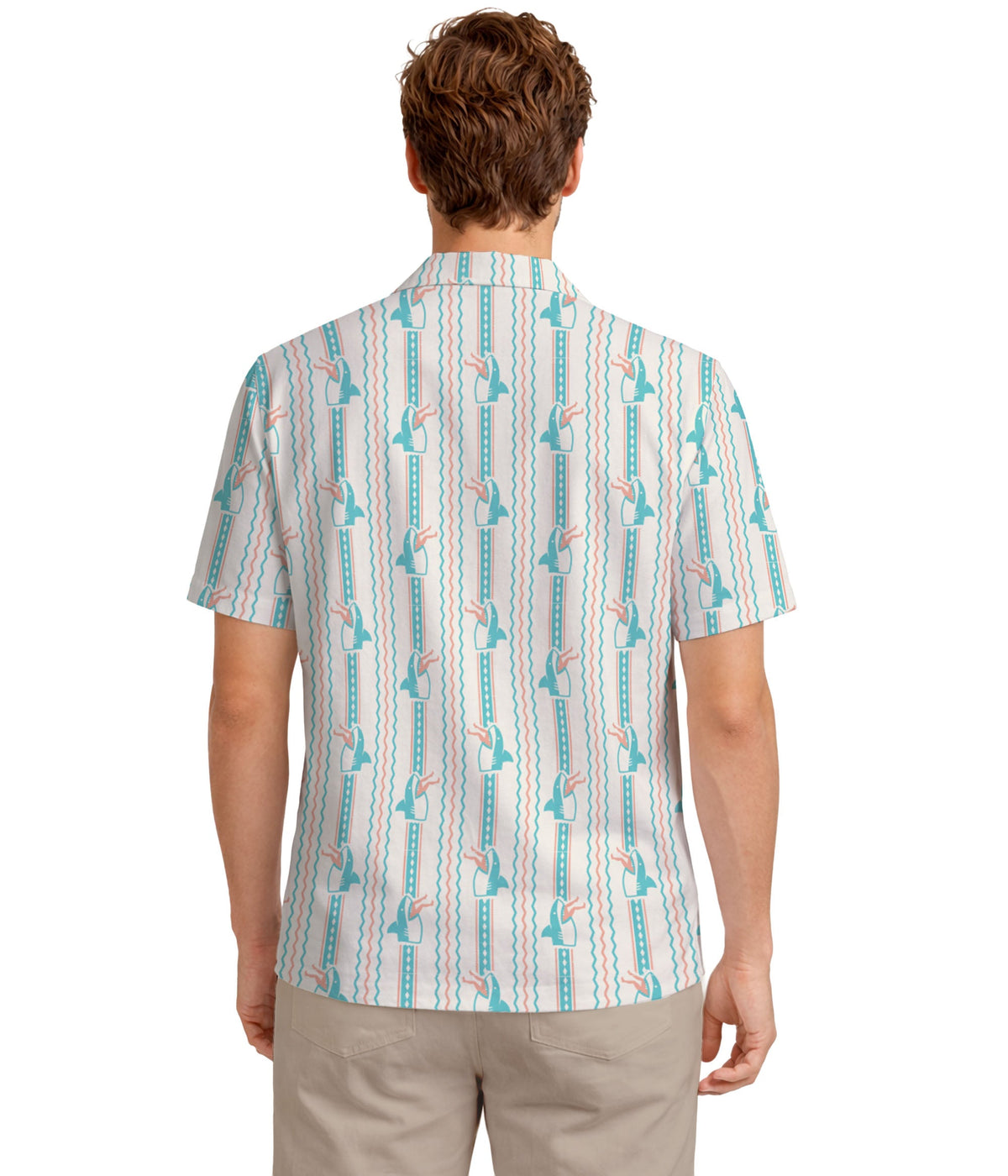 Men's Shark Snack Linen Cabana Shirt