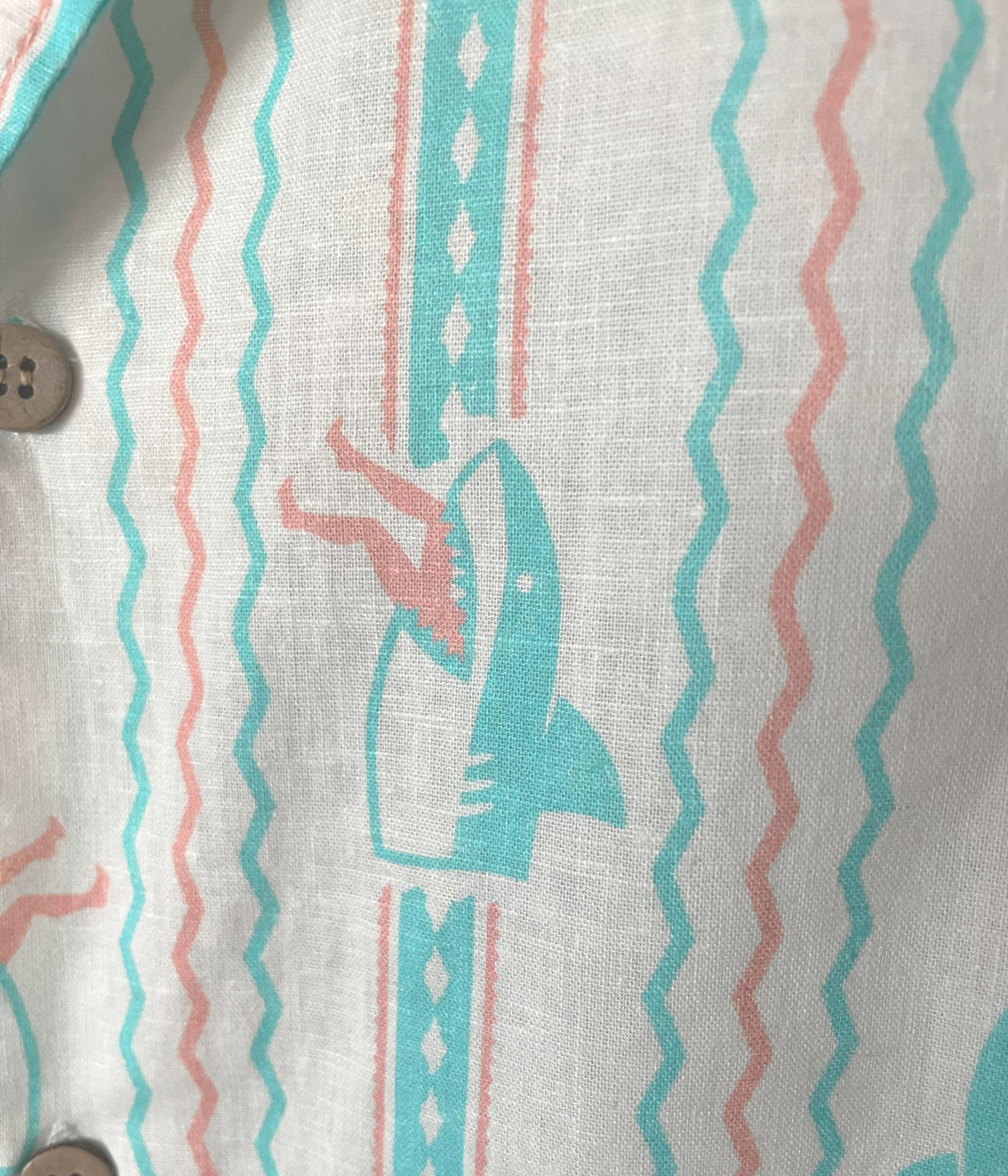 Men's Shark Snack Linen Cabana Shirt