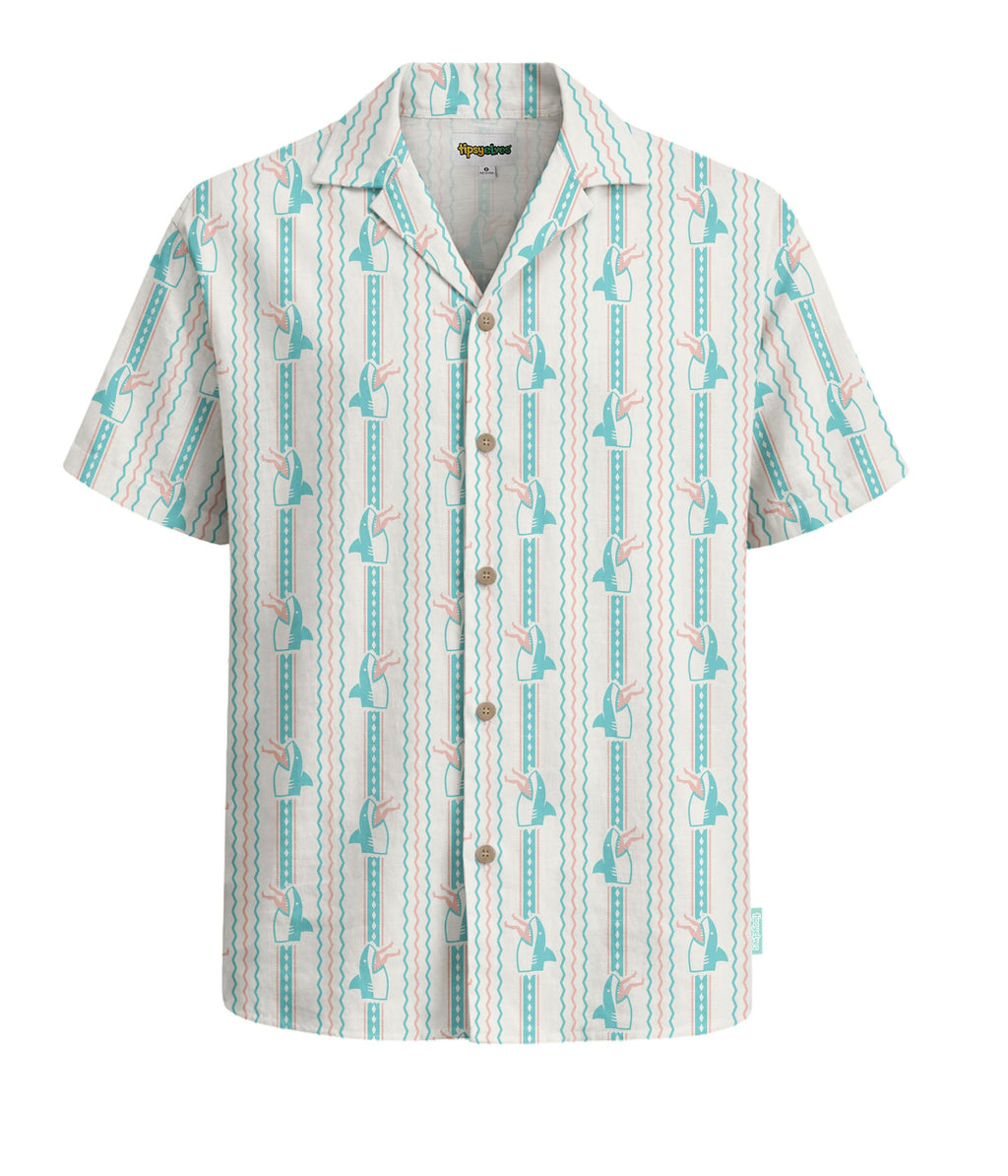 Men's Shark Snack Linen Cabana Shirt