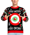 Men's Drinking Game Ugly Christmas Sweater