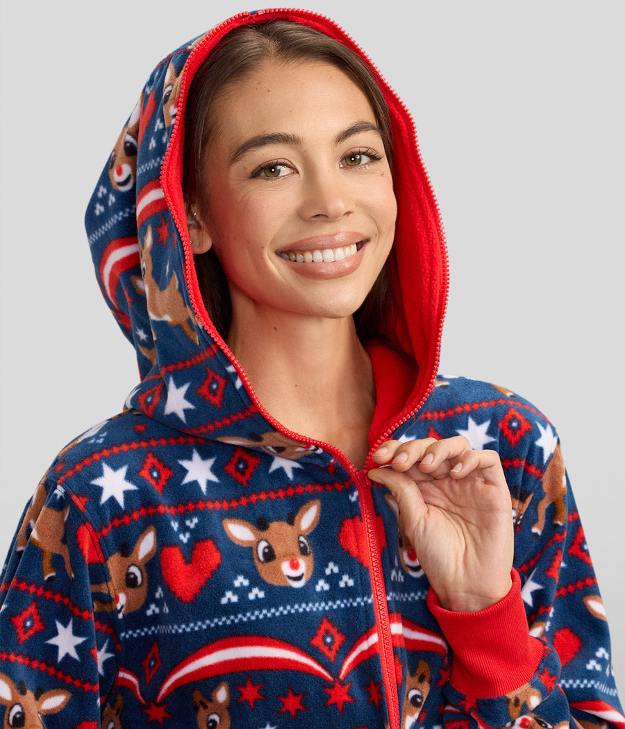 Women's Soaring Rudolph Christmas Jumpsuit