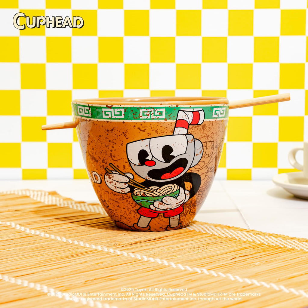 Cuphead 16-Ounce Ramen Bowl and Chopsticks