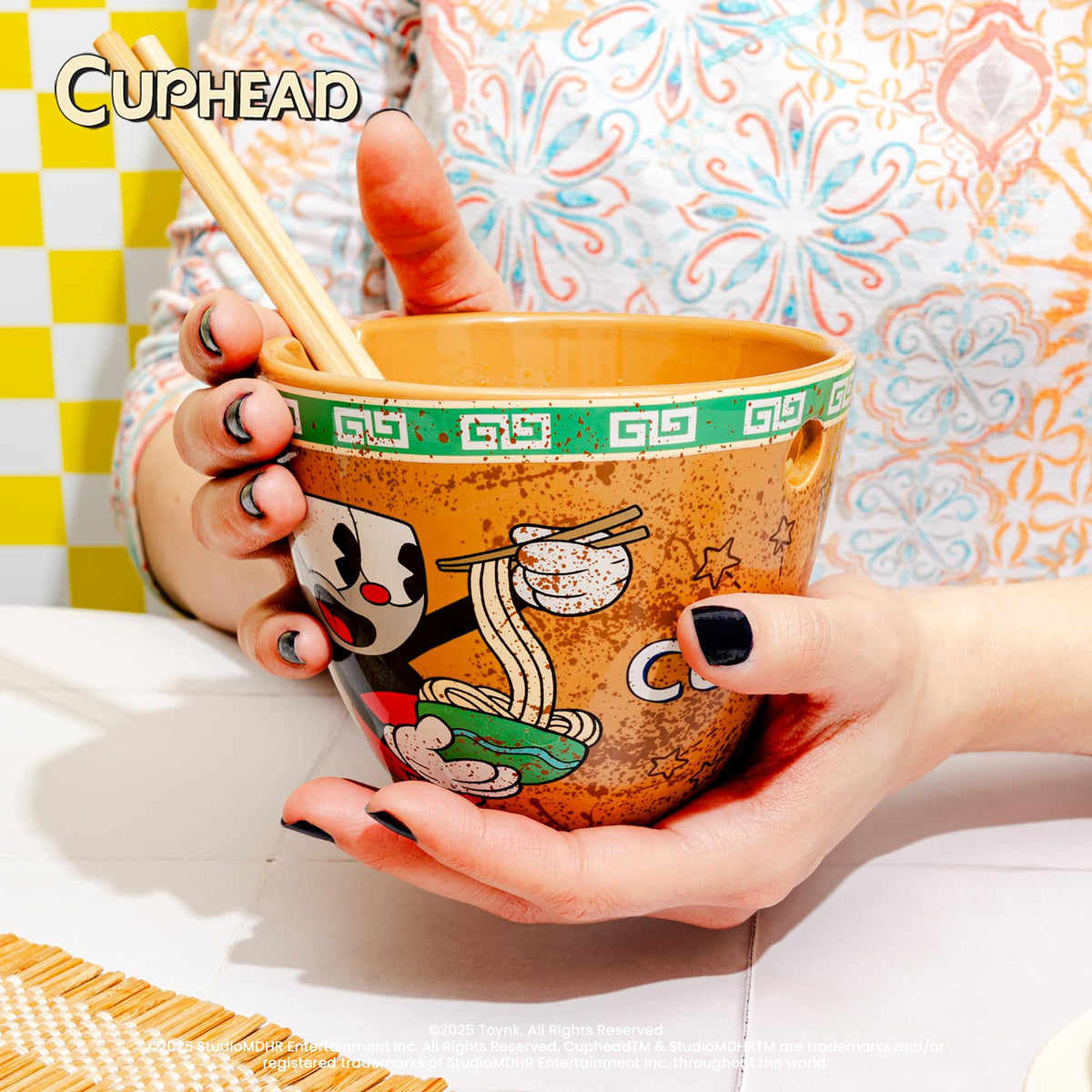 Cuphead 16-Ounce Ramen Bowl and Chopsticks