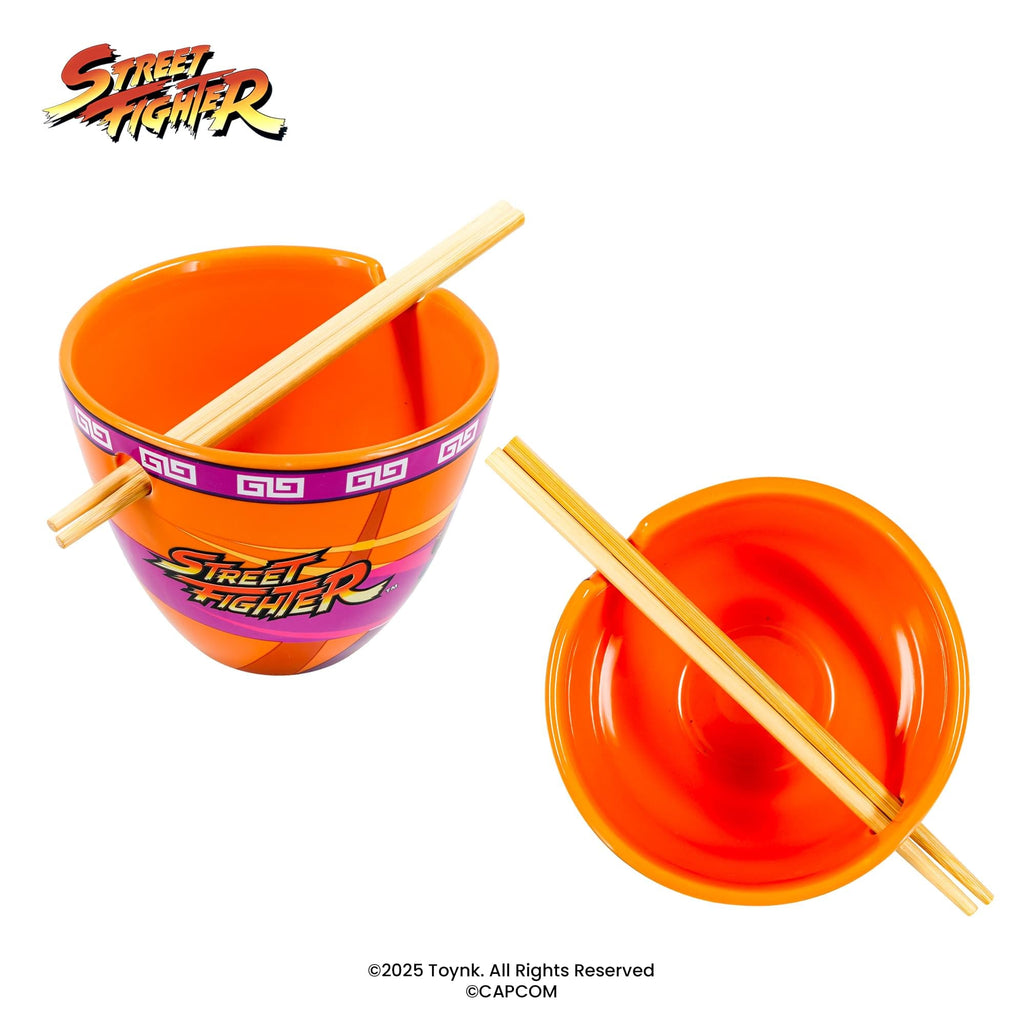 Street Fighter Battle Boys 16-Ounce Ramen Bowl and Chopsticks
