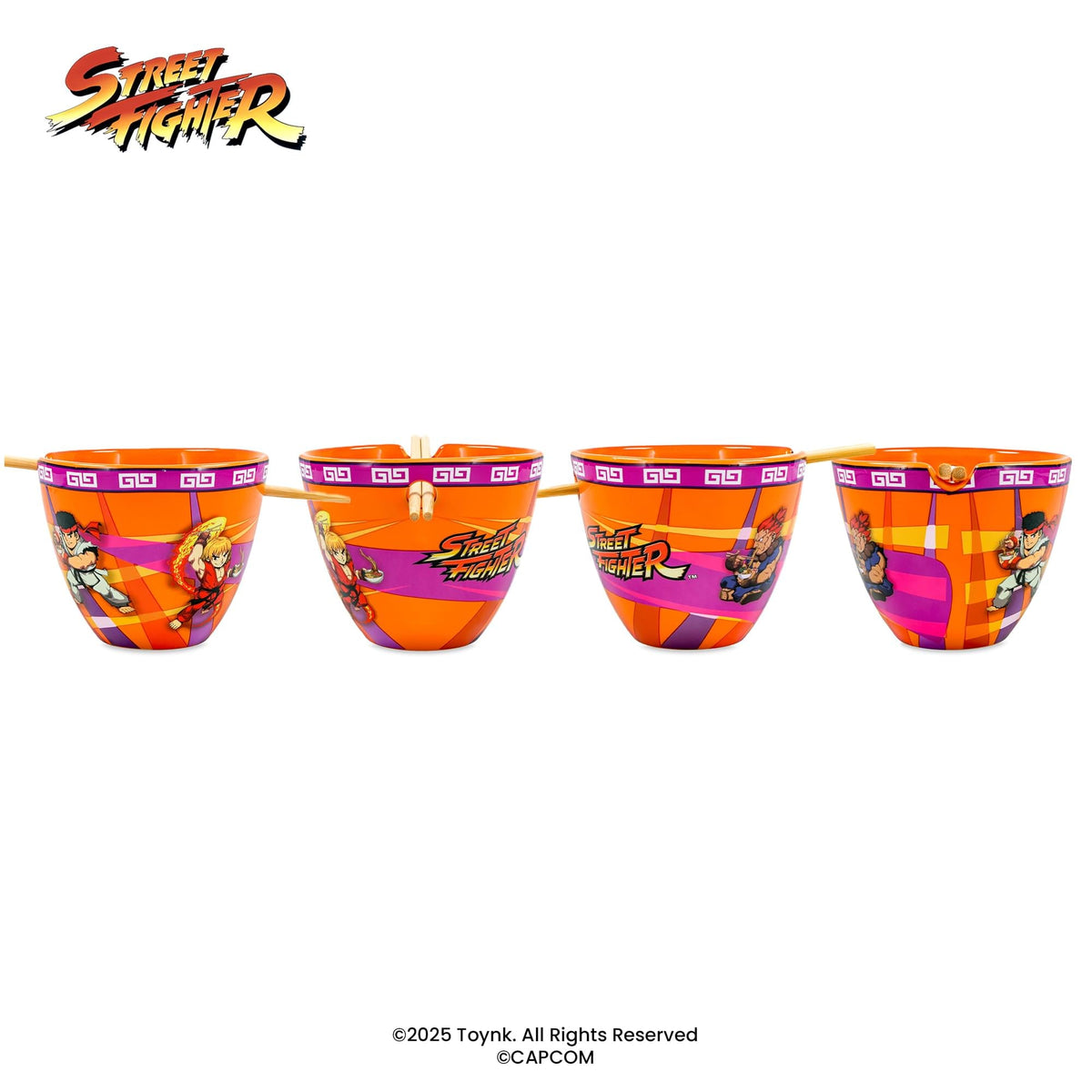 Street Fighter Battle Boys 16-Ounce Ramen Bowl and Chopsticks