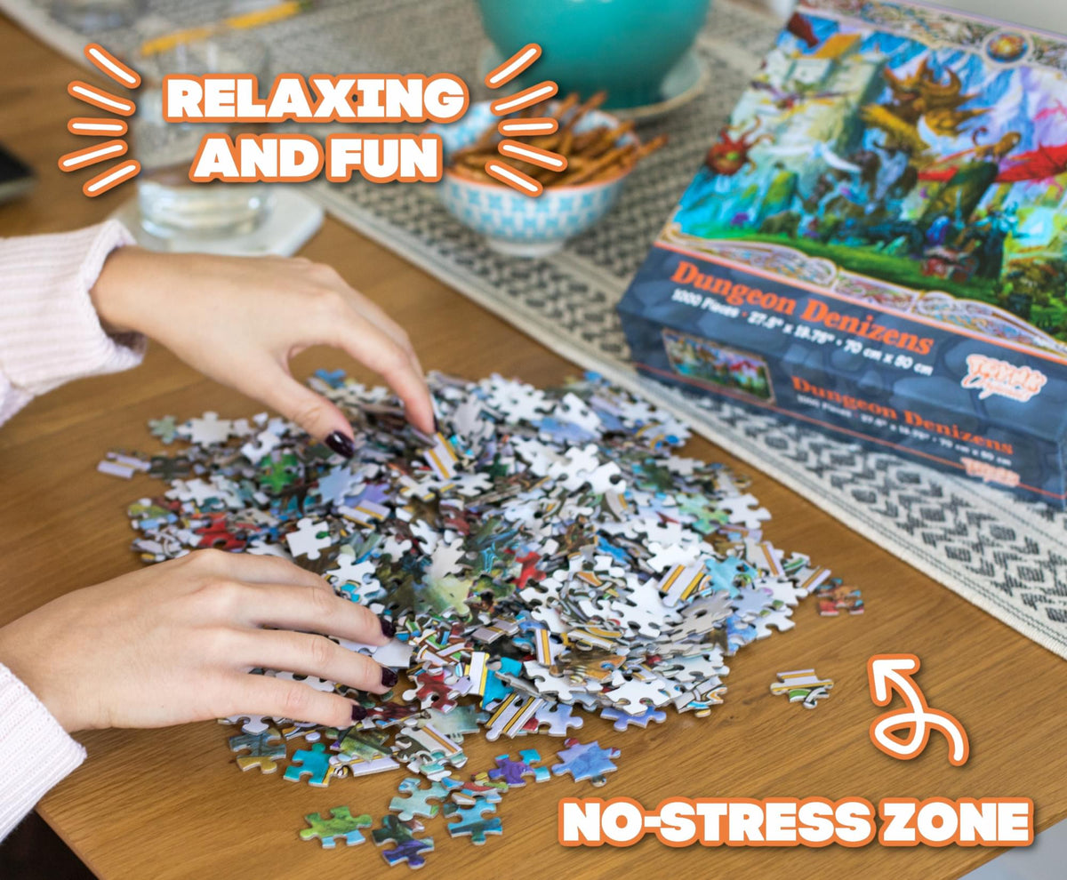 Dungeon Denizens Mythical Monster Puzzle | 1000 Piece Jigsaw Puzzle