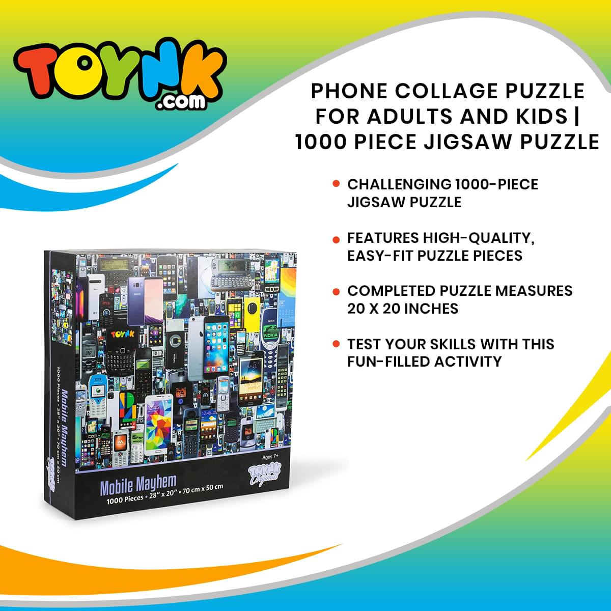 Mobile Mayhem Cell Phone Collage Puzzle | 1000 Piece Jigsaw Puzzle
