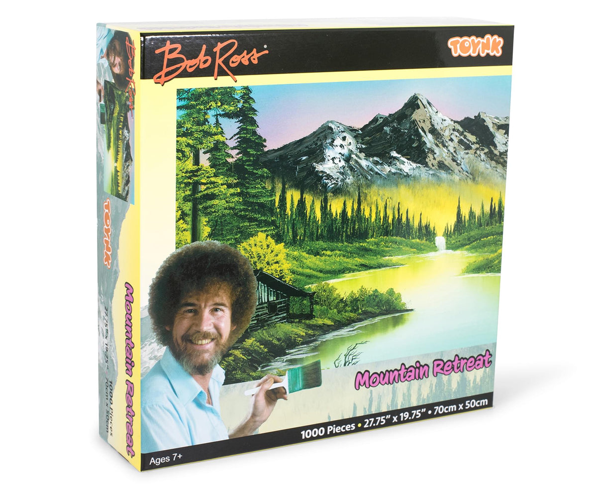 Bob Ross Mountain Retreat Nature Puzzle | 1000 Piece Jigsaw Puzzle