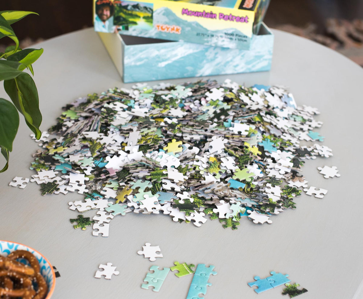 Bob Ross Mountain Retreat Nature Puzzle | 1000 Piece Jigsaw Puzzle