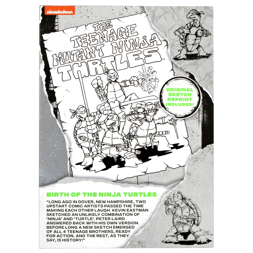 *Exclusive Offer* TEENAGE MUTANT NINJA TURTLES BLACK & WHITE ORIGINAL SKETCH PREVIEWS EXCLUSIVE ACTION FIGURES / 4 PACK
