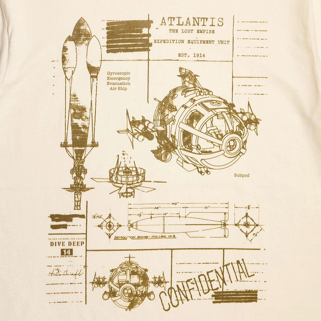 Atlantis Sub Pod Ship Notes Classic Comfort Tee