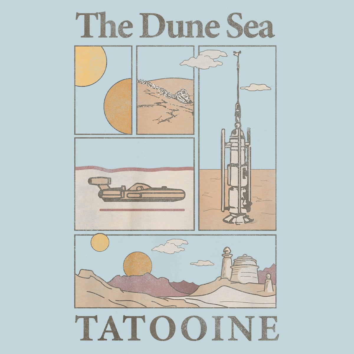 Tatooine Story Panel Classic Comfort Tee