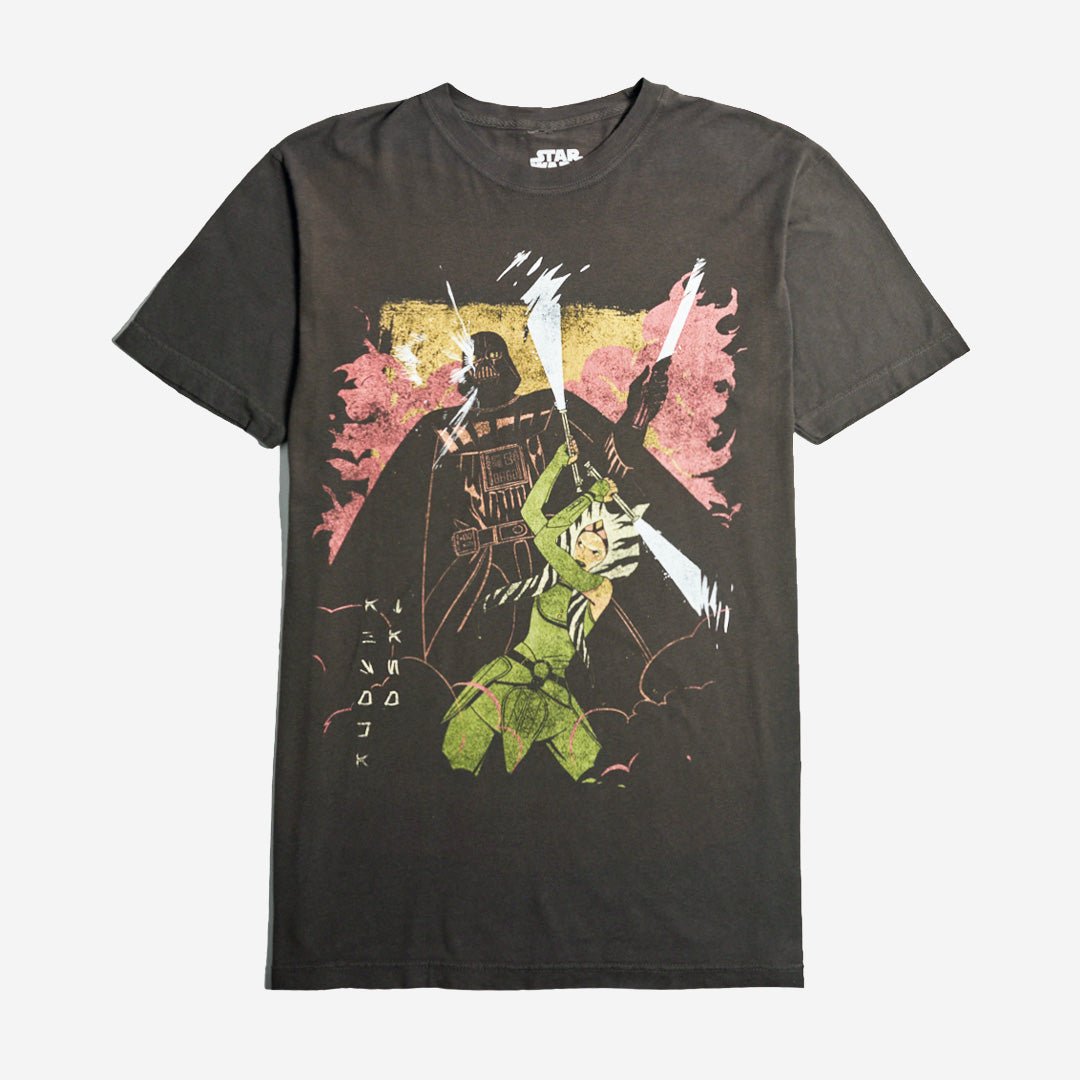 Ahsoka Fighting Darth Vader Zine Vintage Soft Tee