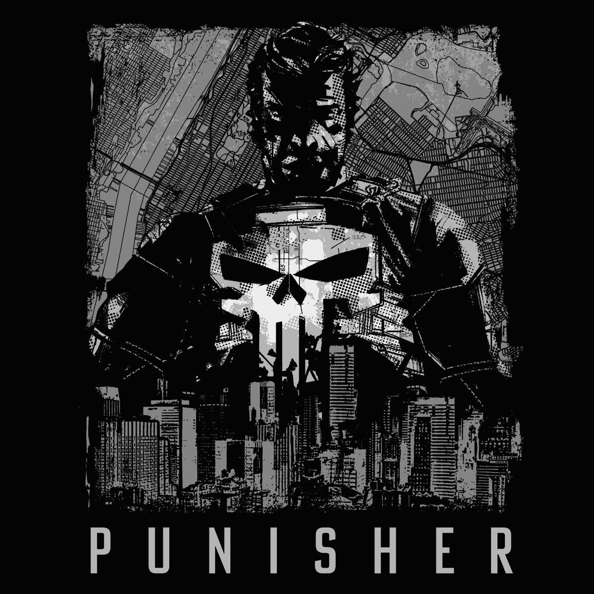 The Punisher NYC Skyline Heavyweight Boxy Tee