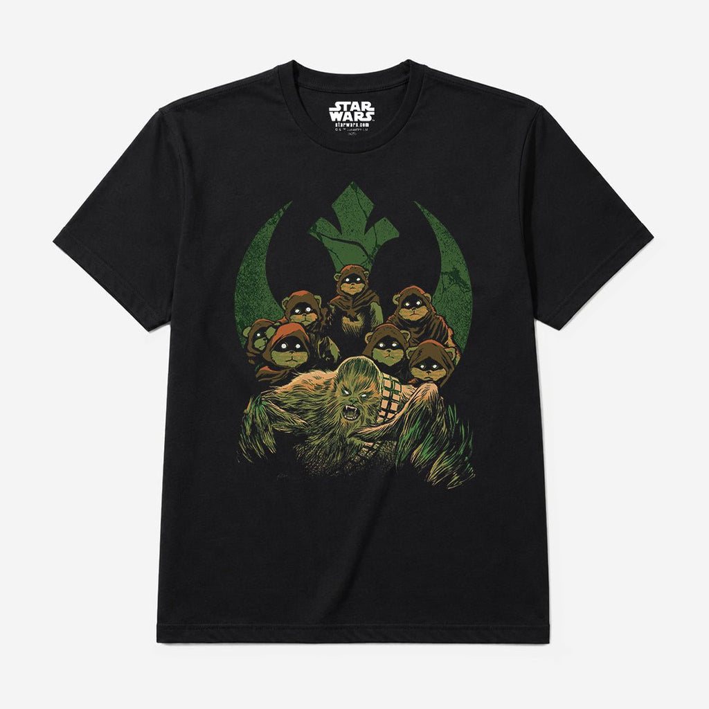 Chewbacca & Ewoks Attack Heavyweight Boxy Tee