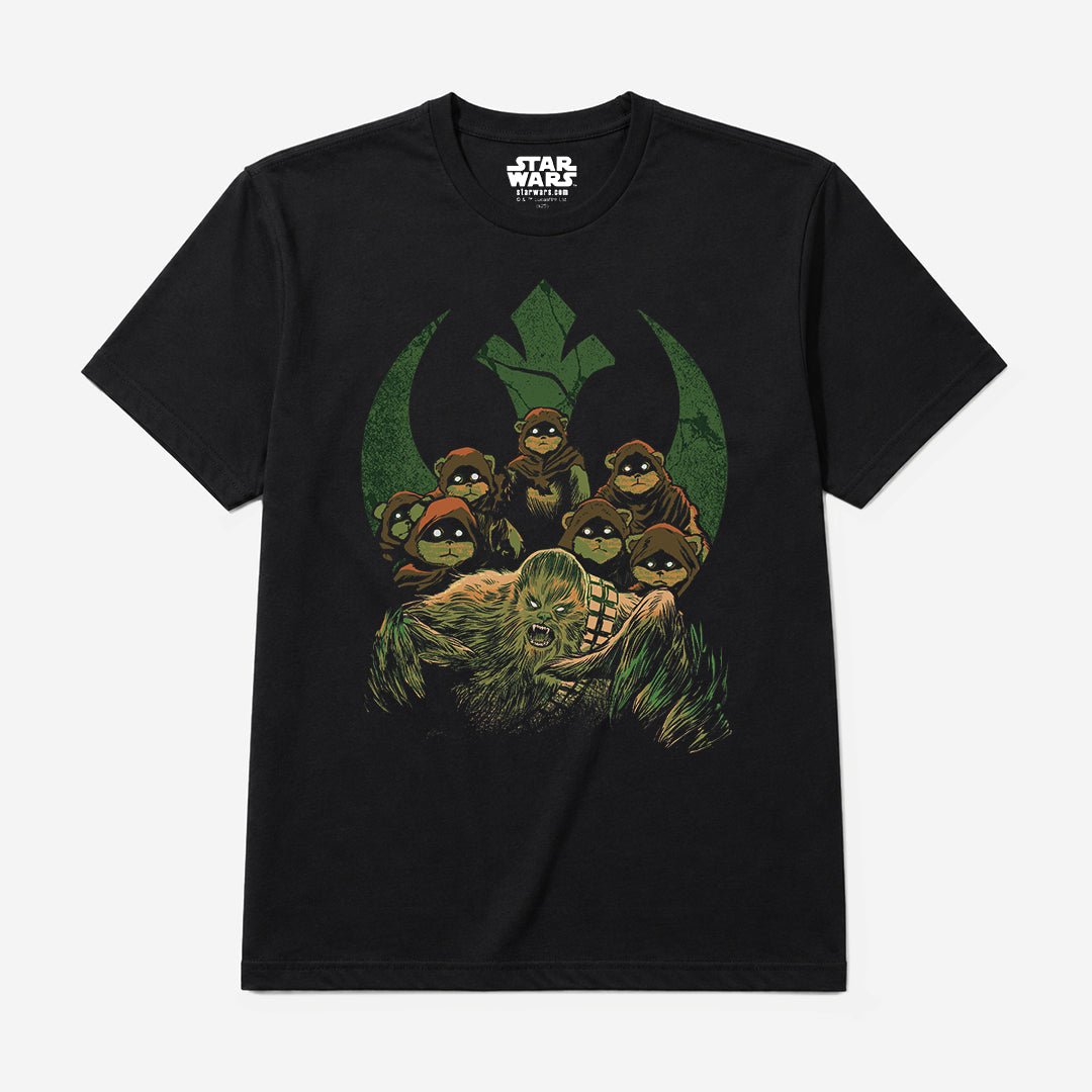 Chewbacca & Ewoks Attack Heavyweight Boxy Tee