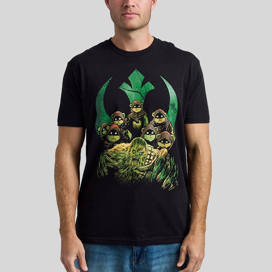 Chewbacca & Ewoks Attack Heavyweight Boxy Tee