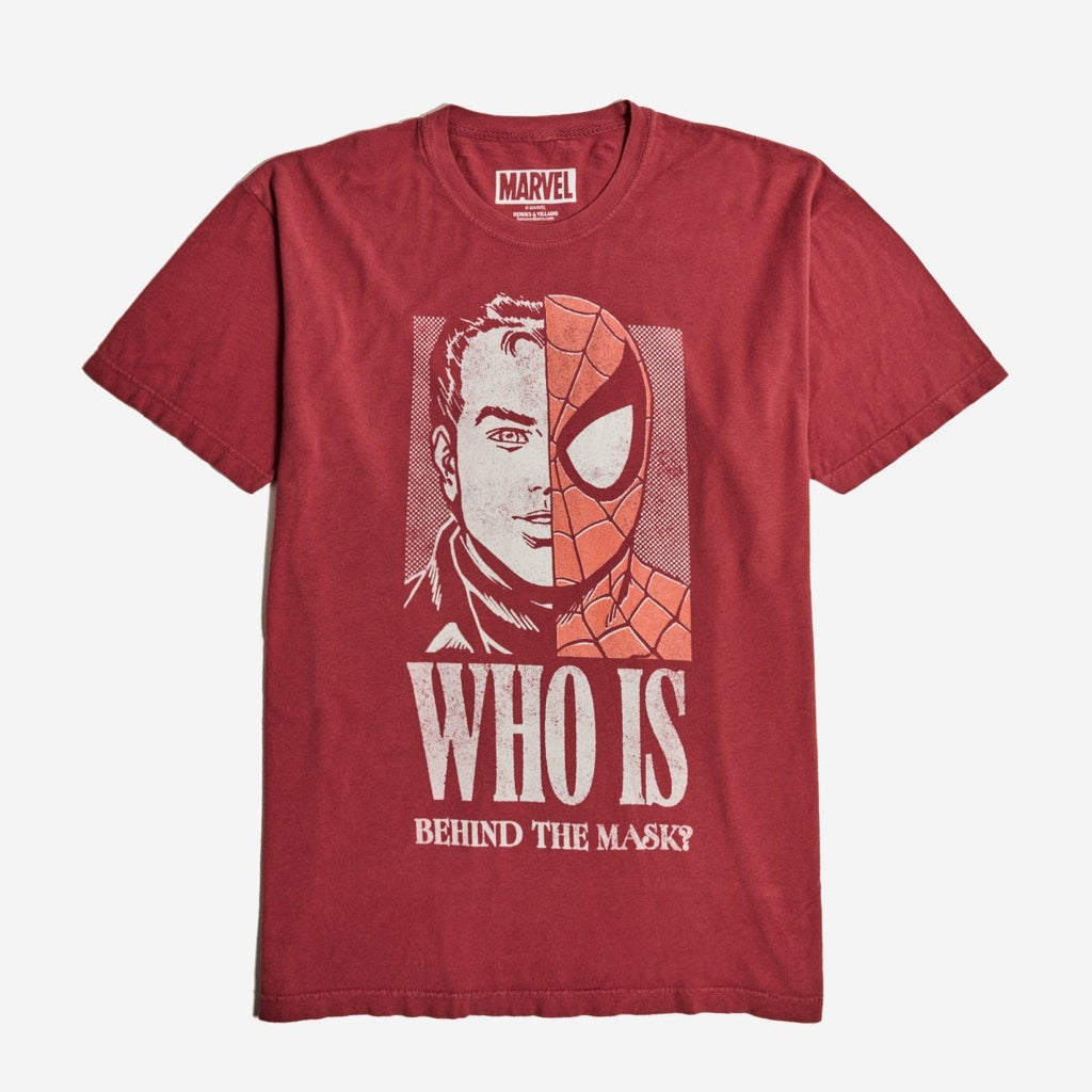 Spider-Man Half Mask Vintage Soft Tee