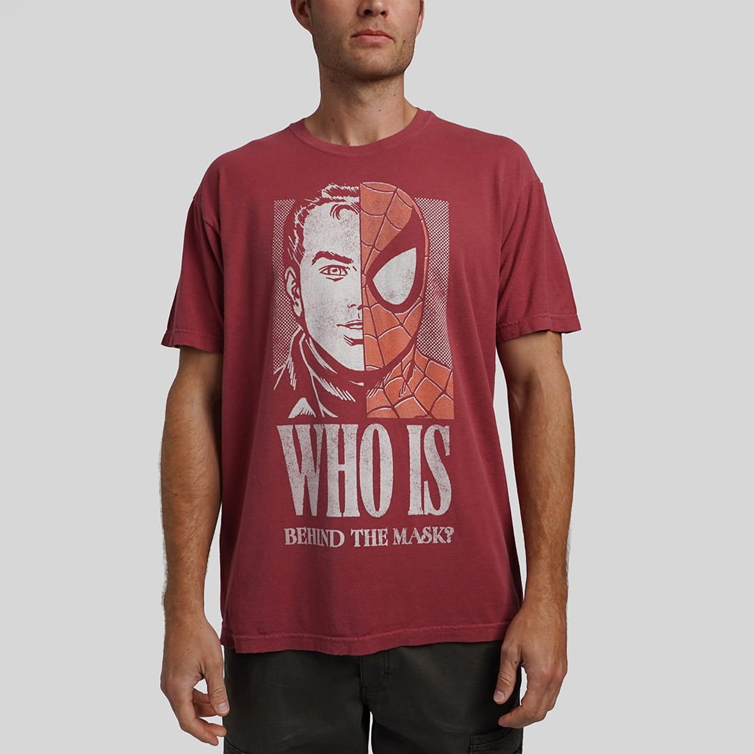 Spider-Man Half Mask Vintage Soft Tee