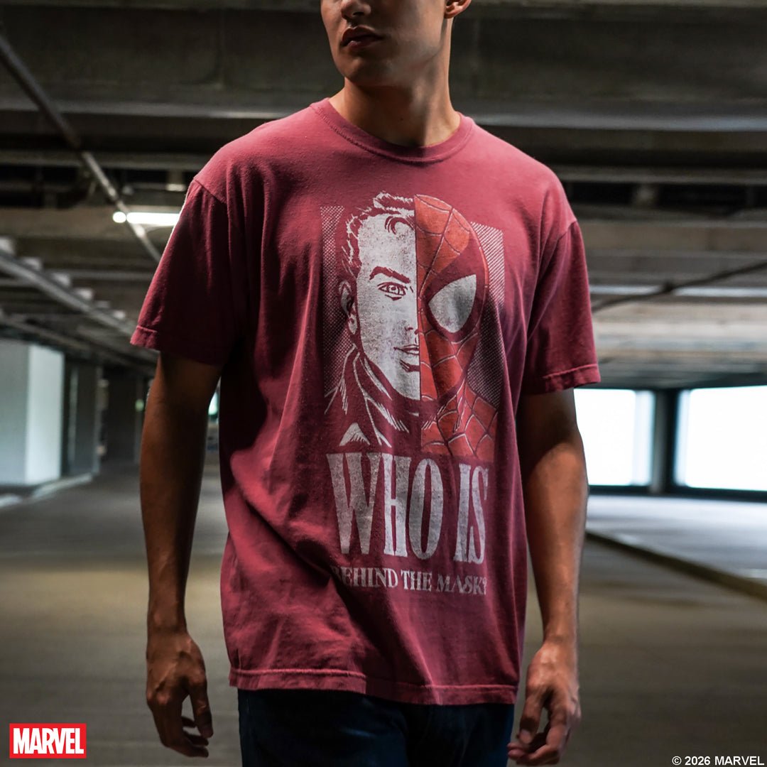 Spider-Man Half Mask Vintage Soft Tee
